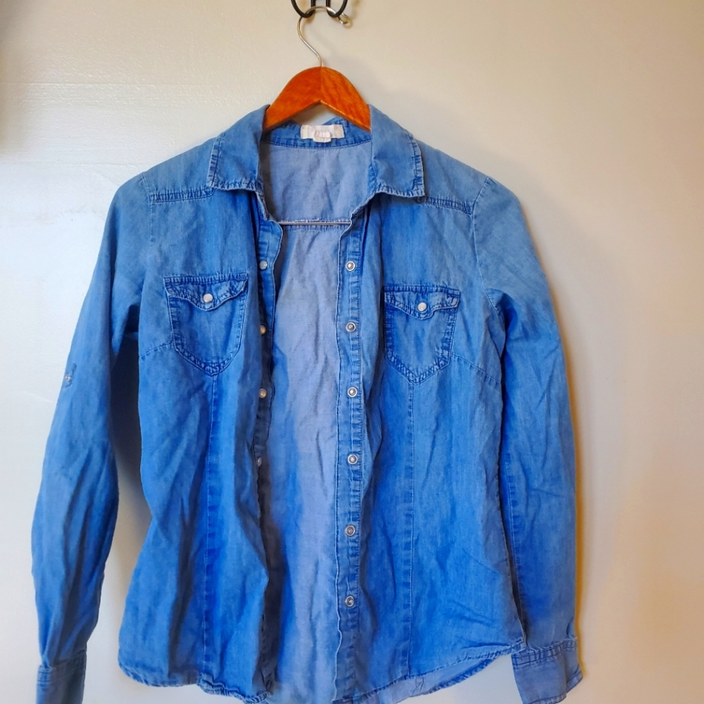 Blue button down